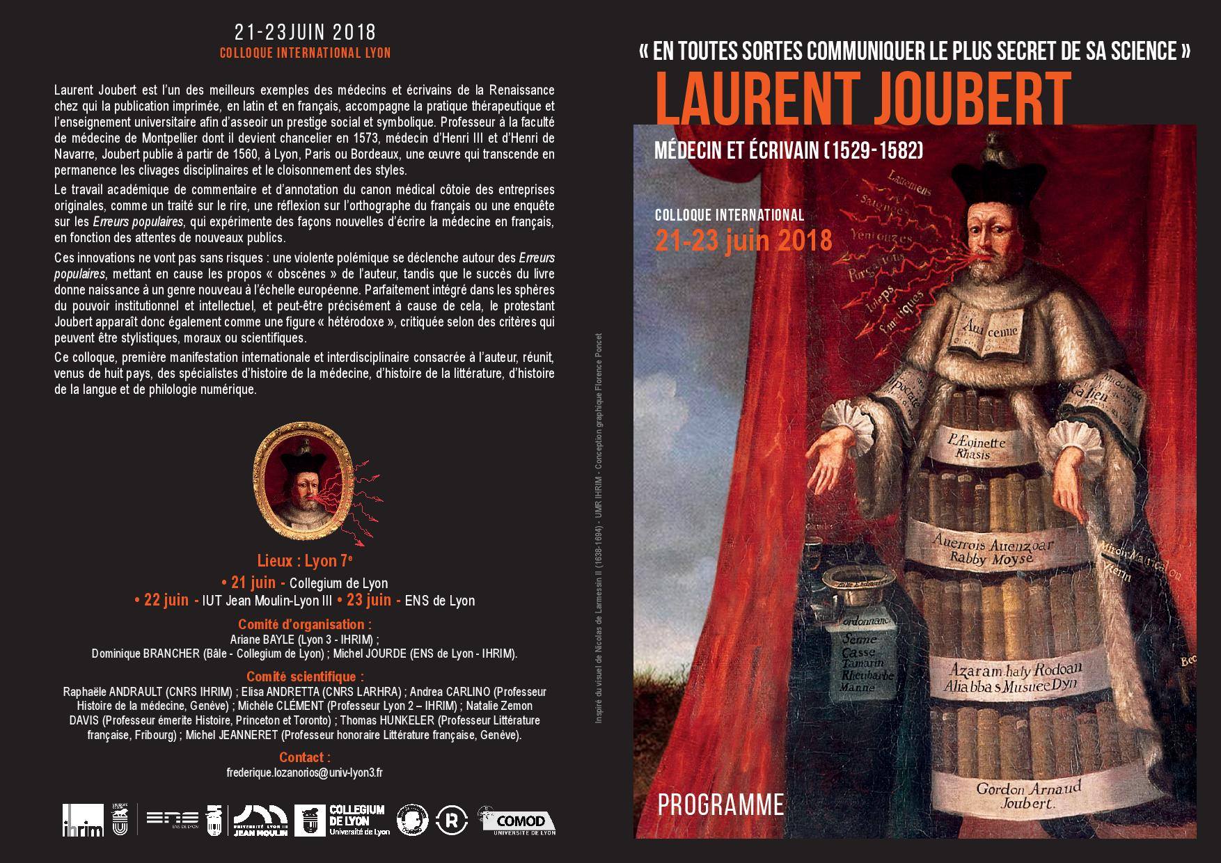Laurent Joubert – Canadian Society for Renaissance Studies